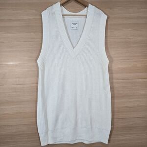 Abercrombie & Fitch NWT Ivory Sweater Vest Mini Dress Size XL Chunky Knit